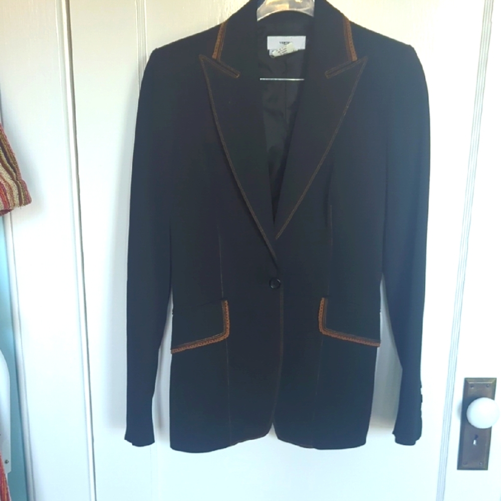 Vertigo PARIS tailored Designer Black Women's Blazer Sz S
